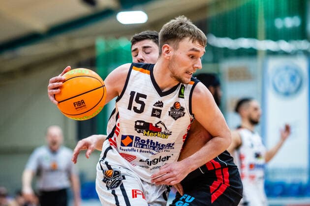 Marco Rahn 15 BSW Sixers during the 2020 21 mens season in the Barmer Bundesliga ProB between BSW Sixers and ETV Hamburg Basketball at the Ballsporthalle Sandersdorf on 20 March 2021 in Sandersdorf, Saxony Anhalt, Germany