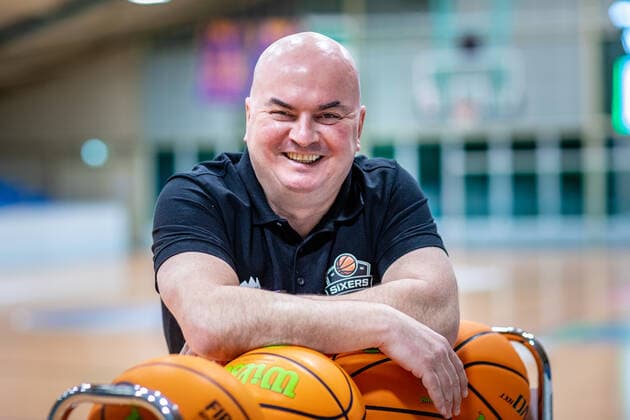 BSW Sixers manager Maik Leuschner during the 2020 21 mens season in the Barmer Bundesliga ProB between BSW Sixers and ETV Hamburg Basketball at the Ballsporthalle Sandersdorf on 20 March 2021 in Sandersdorf, Saxony Anhalt, Germany