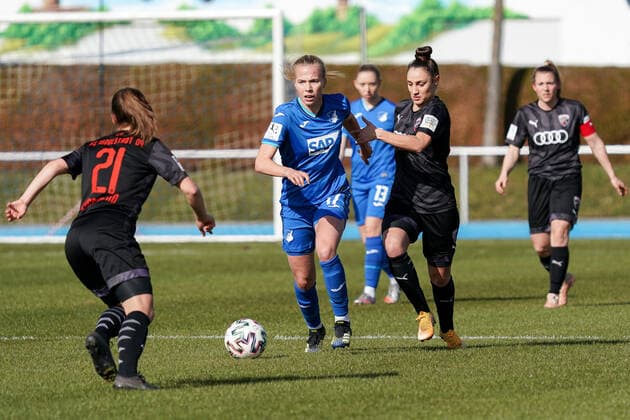 f li Stefanie Reischmann FCI, 21 , Celina Degen TSG II, 17 , Ivana Slipcevic FCI, 23 , Action, Action, Game Scene, 20 03 2021, Sinsheim Germany , Football, 2 Frauen Bundesliga Süd, TSG 1899 Hoffenheim II U20 FC Ingolstadt, DFB DFL REGULATIONS PROHIBIT ANY USE OF PHOTOGRAPHS AS IMAGE SEQUENCES AND OR QUASI VIDEO xozx