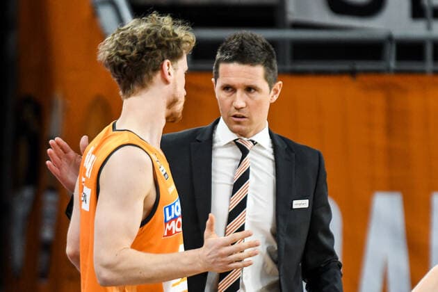 GER, BBL, ratiopharm ulm vs MHP RIESEN Ludwigsburg 20 03 2021, ratiopharm arena, Neu Ulm, GER, BBL, ratiopharm ulm vs MHP RIESEN Ludwigsburg, pictured Per Guenther Ulm, 6 , Jaka Lakovic Ulm. nordphotoxGmbHx xHafner nph00200