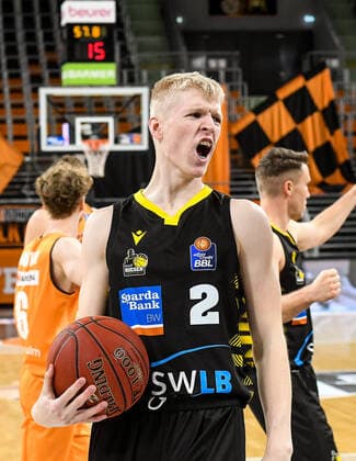 GER, BBL, ratiopharm ulm vs MHP RIESEN Ludwigsburg 20 03 2021, ratiopharm arena, Neu Ulm, GER, BBL, ratiopharm ulm vs MHP RIESEN Ludwigsburg, in picture Jacob Patrick Ludwigsburg, 2 nordphotoxGmbHx xHafner nph00200