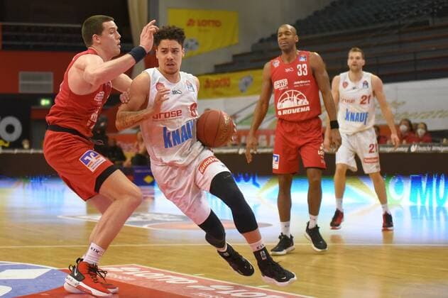 v l , Scottie James Jr Giessen 31 , Joshua Obiesie Wuerzburg 6 GER, Basketball BBL 1 League, Giessen vs Wuerzburg, 20 03 2021 Giessen. Copyright: xEibnerxPressefotox xRalphxLehmbergx