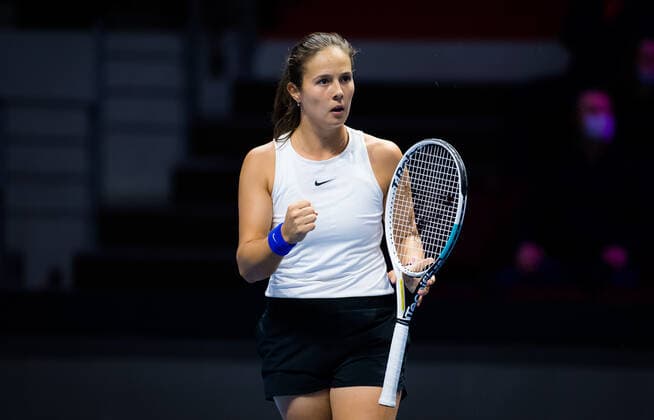 March 21, 2021, ST PETERSBURG, RUSSIA: Daria Kasatkina of Russia in action during the final of the 2021 St. Petersburg Ladies Trophy WTA, Tennis Damen 500 tournament against Margarita Gasparyan of Russia ST PETERSBURG RUSSIA - ZUMAa181 20210321_zaa_a181_015 Copyright: xRobxPrangex