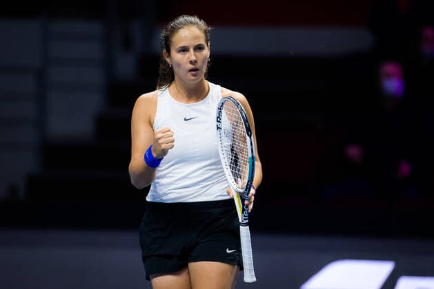 March 21, 2021, ST PETERSBURG, RUSSIA: Daria Kasatkina of Russia in action during the final of the 2021 St. Petersburg Ladies Trophy WTA, Tennis Damen 500 tournament against Margarita Gasparyan of Russia ST PETERSBURG RUSSIA - ZUMAa181 20210321_zaa_a181_016 Copyright: xRobxPrangex