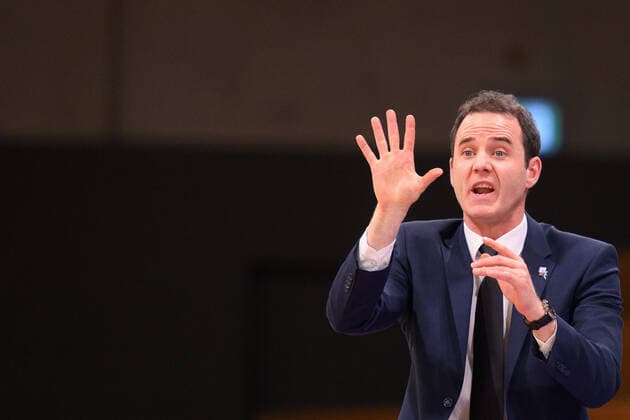 BG Göttingen Telekom Baskets Bonn 21 03 2021, Basketball Bundesliga easyCredit BBL, 2020 2021 season, main round, 24 match day, BG Göttingen Telekom Baskets Bonns coach William Voigt Göttingen Lower Saxony Germany.