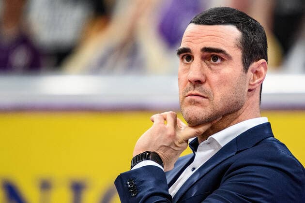 BG Göttingen Telekom Baskets Bonn 21 03 2021, Basketball Bundesliga easyCredit BBL, 2020 2021 season, main round, 24 matchday, BG Göttingen Telekom Baskets Bonn Göttingen coach Roel Moors Göttingen Lower Saxony Germany.
