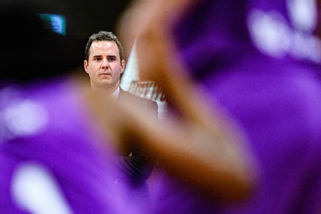 BG Göttingen Telekom Baskets Bonn 21 03 2021, Basketball Bundesliga easyCredit BBL, 2020 2021 season, main round, 24 match day, BG Göttingen Telekom Baskets Bonns coach William Voigt Göttingen Lower Saxony Germany.