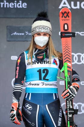 ALPINE SKIING - FIS WC Final Lenzerheide LENZERHEIDE,SWITZERLAND,21.MAR.21- ALPINE SKIING - FIS World Cup Final, giant slalom, ladies. Image shows Alice Robinson (NZL). GEPAxpictures xMarioxBuehner
