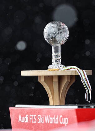 ALPINE SKIING - FIS WC Final Lenzerheide LENZERHEIDE,SWITZERLAND,21.MAR.21- ALPINE SKIING - FIS World Cup Final, slalom, men. Image shows a crystal globe. GEPAxpictures xHaraldxSteiner