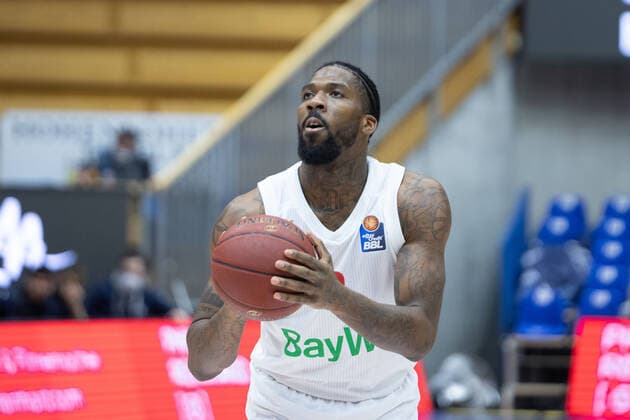 Jalen Reynolds Fc Bayern Munich, 8 ¨¨HAKRO Merlins Crailsheim vs FC Bayern Munich, Basketball, Bundesliga, easy credit BBL, Matchday 24, Season 2020 2021, 21 03 2021, ¨¨ HAKRO Merlins Crailsheim vs FC Bayern Munich, Basketball, Bundesliga, easy credit BBL, Matchday 24, Season 2020 2021, 21 03 2021 Ilshofen. Copyright: xNinaxSander xEibnerxPressefotoxIx EP_NSR
