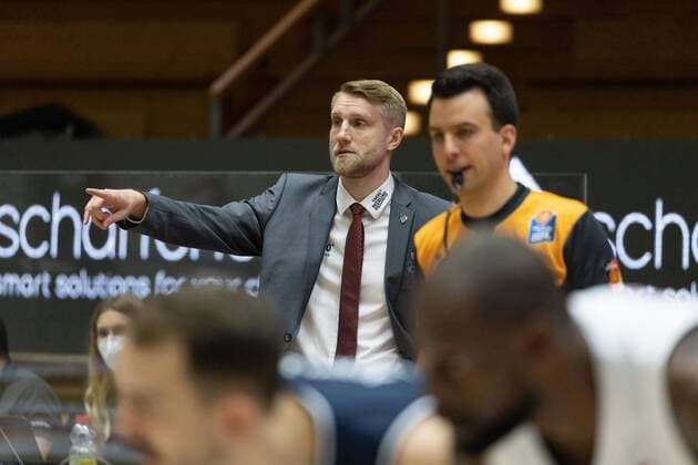 Tuomas Iisalo Hakro Merlins, Head Coach ¨¨¨HAKRO Merlins Crailsheim vs FC Bayern Munich, Basketball, Bundesliga, easy credit BBL, Matchday 24, Season 2020 2021, 21 03 2021, ¨¨ HAKRO Merlins Crailsheim vs FC Bayern Munich, Basketball, Bundesliga, easy credit BBL, Matchday 24, Season 2020 2021, 21 03 2021 Ilshofen. Copyright: xNinaxSander xEibnerxPressefotoxIx EP_NSR