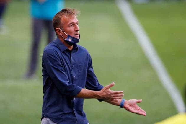 USA coach Jason Kreis reacts during a CONCACAF Men s Olympic Qualifying tournament soccer match between the Dominican Republic and the United States, at the Akron stadium, in Guadalajara, Jalisco, Mexico, 21 March 2021. Dominican Republic vs US !ACHTUNG: NUR REDAKTIONELLE NUTZUNG!  Copyright: xFranciscoxGuascox AME4406 20210322-637519782515776911