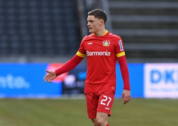 Football, Men, 1 Bundesliga, 2020 21 season, 26 matchday , Hertha BSC Bayer 04 Leverkusen 3 0 , Florian Wirtz Bayer 04 Leverkusen , 21 03 2021, Copyright: xMatthiasxKochx