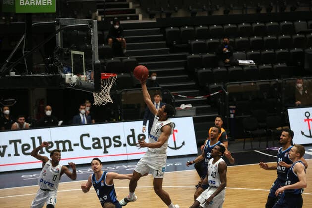 Basketball Germany, 1 Bundesliga, Hamburg Towers Alba Berlin, Hamburg, 23 03 2021 Kameron Taylor Towers, m Hamburg Germany