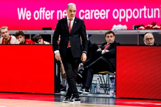 Coach Sergio Hernandez Casademont Zaragoza Basketball Champions League 2020 21, Playoffs Matchday 8, Brose Bamberg Casademont Zaragoza 23 03 2021, Bamberg, Brose Arena Copyright: DanielxLöb