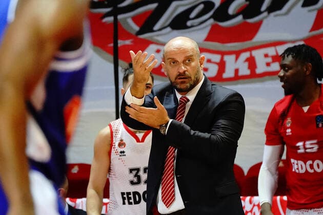 Zvezdan Mitrovic (Coach de l AS Monaco) BASKETBALL : Monaco vs FK Buducnost Podgorica - Eurocoupe - Monaco - 23 03 2021 NorbertScanella PanoramiC 