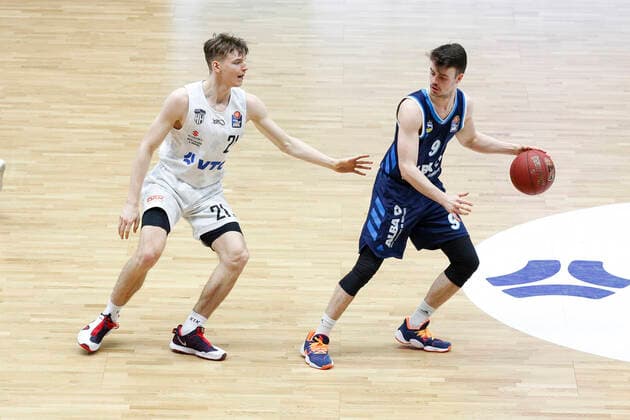 BBL easyCredit Basketball Bundesliga Season 2020 2021 8 Matchday on Tuesday, 23 March 2021 at edel optics de Arena in Hamburg Hamburg Towers Alba Berlin v l Justus Hollatz Towers , Jonas Mattisseck Berlin Hamburg Towers Alba Berlin