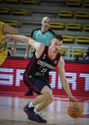Jean baptiste Maille 23 SIG Strasbourg vs AEK Basketball Champions League BASKET BALL : SIG Strasbourg vs AEK Athenes Basketball - Ligue des Champions - 23 03 2021 ElyxandroCEGARRA PANORAMIC 
