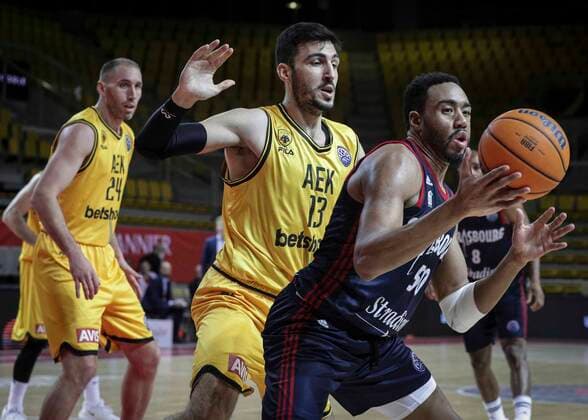 Bonzie Colson 50 SIG Strasbourg vs AEK Basketball Champions League BASKET BALL : SIG Strasbourg vs AEK Athenes Basketball - Ligue des Champions - 23 03 2021 ElyxandroCEGARRA PANORAMIC 