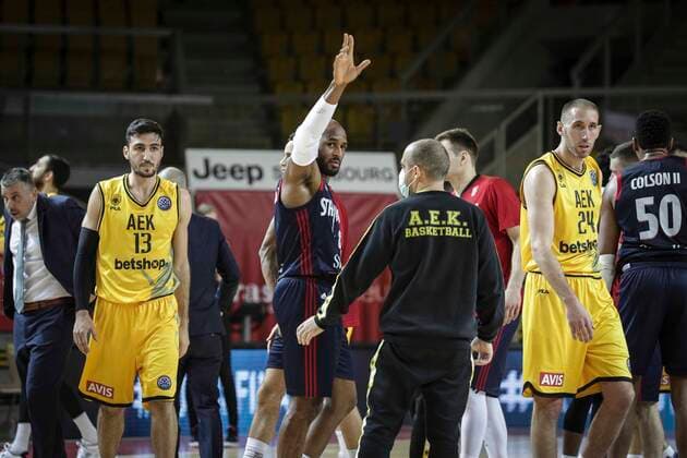 DeAndre Lansdowne 8 SIG Strasbourg vs AEK Basketball Champions League BASKET BALL : SIG Strasbourg vs AEK Athenes Basketball - Ligue des Champions - 23 03 2021 ElyxandroCEGARRA PANORAMIC 