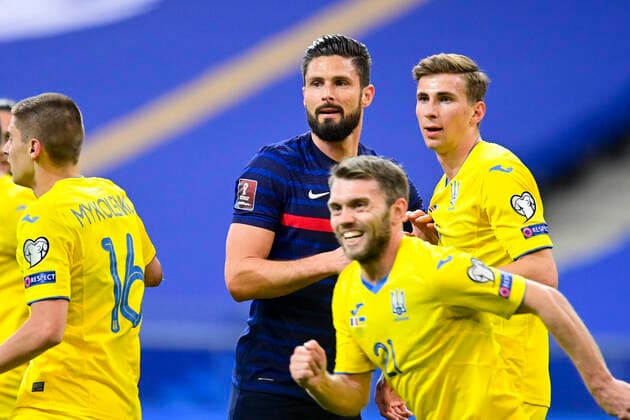GIROUD OLIVIER (France) FOOTBALL : France vs Ukraine - Eliminatoires coupe du Monde 2022 - 24 03 2021 JBAutissier Panoramic 