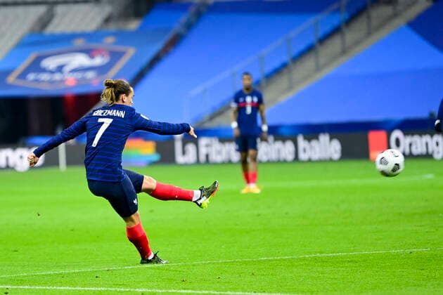 but de GRIEZMANN ANTOINE (France) FOOTBALL : France vs Ukraine - Eliminatoires coupe du Monde 2022 - 24 03 2021 JBAutissier Panoramic 