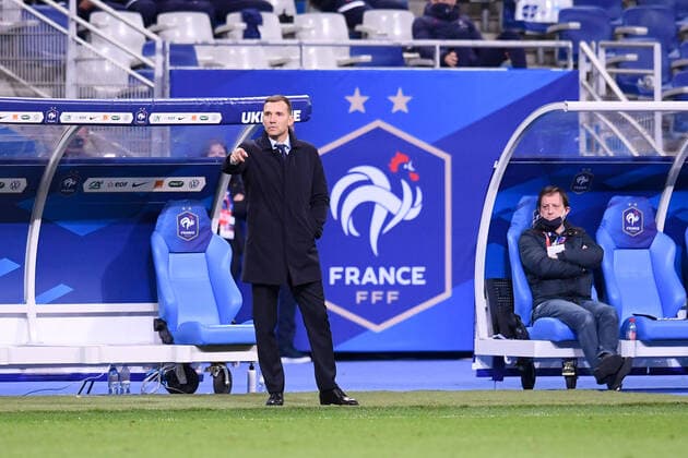 ANDRIY CHEVTCHENKO SHEVCHENKO (SELECTIONNEUR UKRAINE) FOOTBALL : France vs Ukraine - Qualifications Coupe du Monde 2022 - 24 03 2021 FEP Panoramic 