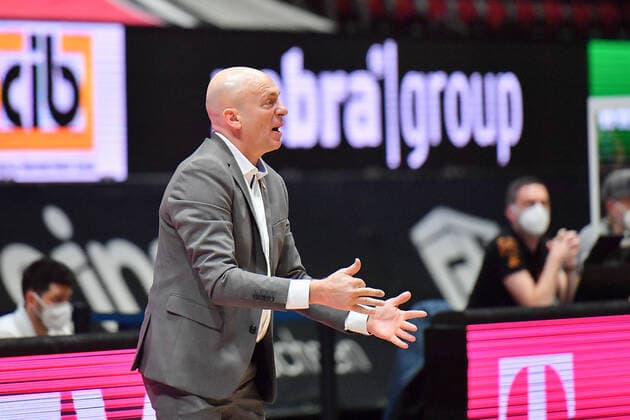 Chemnitz, Germany 24 March 2021 BBL 2020 2021 Niners Chemnitz vs Basketball Loewen Braunschweig coach Rodrigo Pastore Chemnitz fair Chemnitz saxony Copyright: xFotostandx xDostmannx