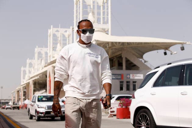44 Lewis Hamilton GBR, Mercedes AMG Petronas F1 Team , F1 Grand Prix of Bahrain at Bahrain International Circuit on March 25, 2021 in Sakhir, Bahrain Photo by HOCH ZWEI Sakhir Bahrain