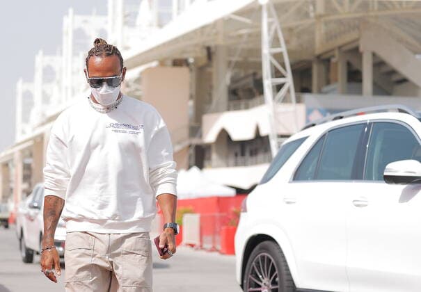 Formula 1 Gulf Air Bahrain Grand Prix 2021 25 03 2021, Bahrain International Circuit, Sakhir, Formula 1 Gulf Air Bahrain Grand Prix 2021 ,in picture Lewis Hamilton GBR 44 , Mercedes AMG Petronas Formula One Team nordphotoxGmbHx xBratic nph00250