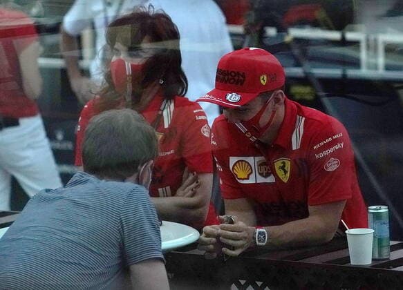 Formula 1 Gulf Air Bahrain Grand Prix 2021 25 03 2021, Bahrain International Circuit, Sakhir, Formula 1 Gulf Air Bahrain Grand Prix 2021 ,in the picture Charles Leclerc MCO 16 , Scuderia Ferrari Mission Winnow nordphotoxGmbHx xBratic nph00250