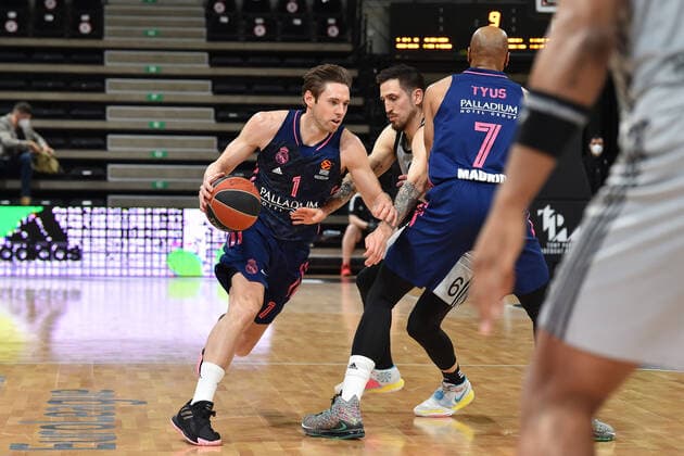 Fabien Causeur (real madrid) BASKETBALL : LDLC ASVEL vs Real Madrid - Euroleague - 25 03 2021 FredericChambert Panoramic 
