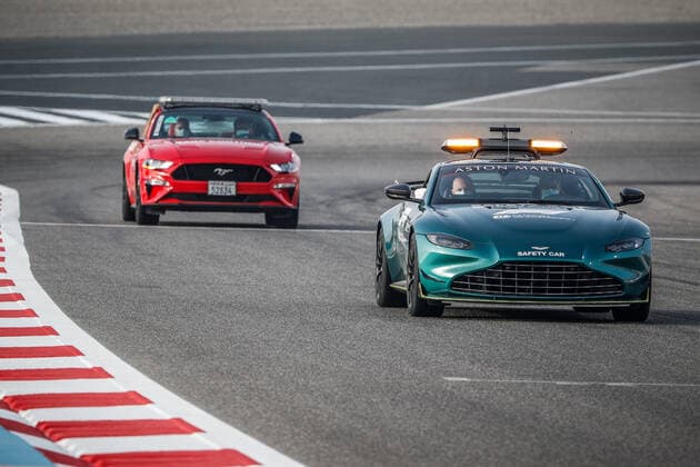 safety car, during Formula 1 Gulf Air Bahrain Grand Prix 2021 from March 26 to 28, 2021 on the Bahrain International Circuit, in Sakhir, Bahrain FORMULE 1 : Grand prix du Bahrein - Sakhir - Preparation - 25 03 2021 DPPI Panoramic 