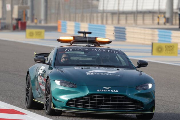 safety car, during Formula 1 Gulf Air Bahrain Grand Prix 2021 from March 26 to 28, 2021 on the Bahrain International Circuit, in Sakhir, Bahrain FORMULE 1 : Grand prix du Bahrein - Sakhir - Preparation - 25 03 2021 DPPI Panoramic 