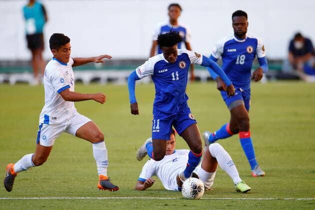 Football, Olympic Qualifier, El Salvador - Haiti