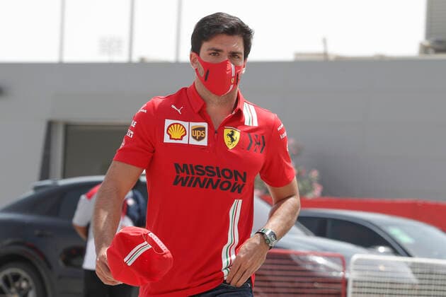 55 Carlos Sainz ESP, Scuderia Ferrari Mission Winnow , F1 Grand Prix of Bahrain at Bahrain International Circuit on March 26, 2021 in Sakhir, Bahrain Photo by HOCH ZWEI Sakhir Bahrain