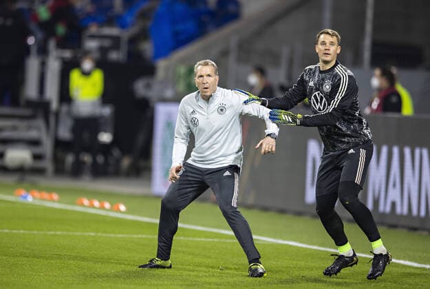 Goalkeeper coach Andreas Köpke Germany , goalkeeper Manuel Neuer Germany Iceland Duisburg, 25 03 2021, football, season 2020 21 photo Moritz Müller