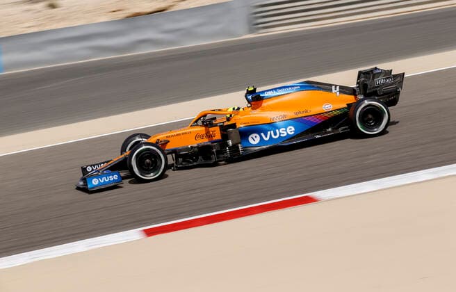 4 Lando Norris GBR, McLaren F1 Team , F1 Grand Prix of Bahrain at Bahrain International Circuit on March 26, 2021 in Sakhir, Bahrain Photo by HOCH ZWEI Sakhir Bahrain
