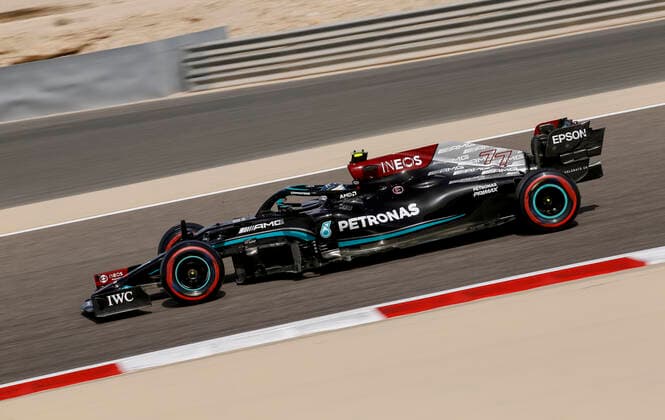 77 Valtteri Bottas FIN, Mercedes AMG Petronas F1 Team , F1 Grand Prix of Bahrain at Bahrain International Circuit on March 26, 2021 in Sakhir, Bahrain Photo by HOCH ZWEI Sakhir Bahrain
