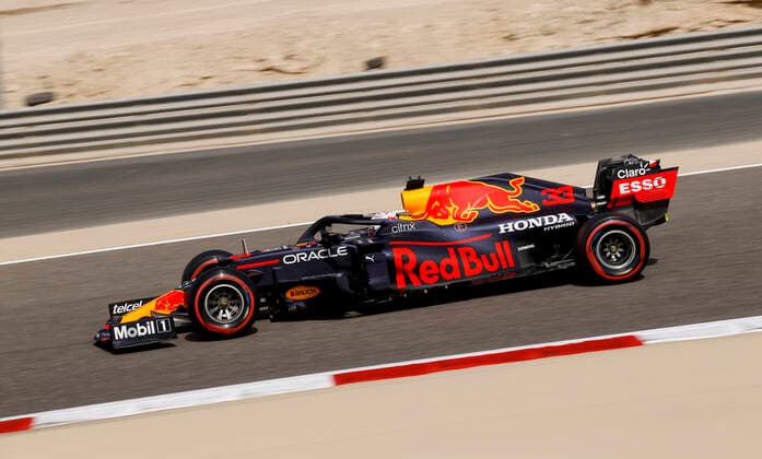 33 Max Verstappen NED, Red Bull Racing , F1 Grand Prix of Bahrain at Bahrain International Circuit on March 26, 2021 in Sakhir, Bahrain Photo by HOCH ZWEI Sakhir Bahrain