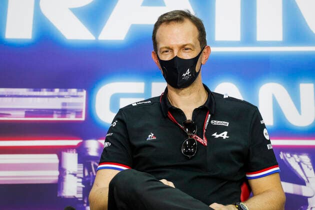F1 Grand Prix of Bahrain Laurent Rossi (FRA, CEO of Alpine), F1 Grand Prix of Bahrain at Bahrain International Circuit on March 26, 2021 in Sakhir, Bahrain. (Photo by Frederic Le Floc h DPPI FIA Pool via HOCH ZWEI) Sakhir Bahrain Poolfoto HOCH ZWEI Pool FrÃ dÃ ric Le Flo ,EDITORIAL USE ONLY