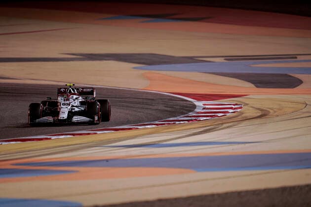 March 26, 2021, Sakhir, Bahrain: ANTONIO GIOVINAZZI of Italy and Alfa Romeo Racing drives during practice of the 2021 FIA Formula 1 Bahrain Grand Prix at Bahrain International Circuit in Sakhir, Bahrain. Sakhir Bahrain - ZUMAg147 20210326_zap_g147_001 Copyright: xJamesxGasperottix