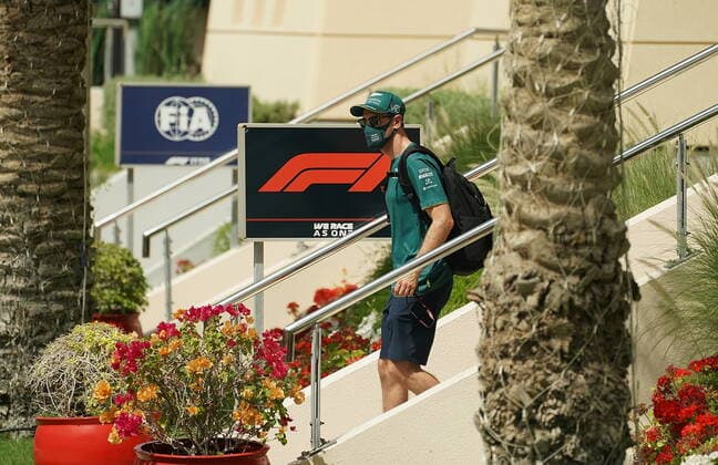 Formula 1 Gulf Air Bahrain Grand Prix 2021 27 03 2021, Bahrain International Circuit, Sakhir, Formula 1 Gulf Air Bahrain Grand Prix 2021 ,in the picture Sebastian Vettel DEU 5 , Aston Martin Cognizant Formula One Team nordphotoxGmbHx xBratic nph00250