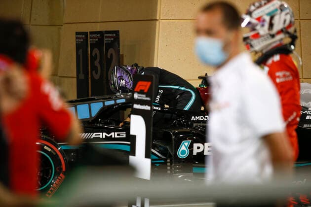 44 Lewis Hamilton GBR, Mercedes AMG Petronas F1 Team , F1 Grand Prix of Bahrain at Bahrain International Circuit on March 27, 2021 in Sakhir, Bahrain Photo by HOCH ZWEI Sakhir Bahrain