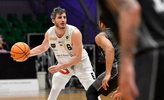 27 03 2021 Basketball Season 2020 2021 2 Bundesliga Pro A 28 Matchday Nürnberg Falcons Basketball Club NBC MLP Academics Heidelberg Martin Bogdanov 6, Nürnberg Falcons BC NBC