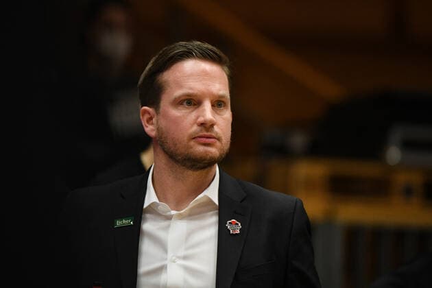 Coach Rolf Scholz Giessen 46ers GER, HAKRO Merlins Crailsheim vs JobStairs Giessen 46ers, 27 03 2021, 25 Spieltag easycredit Basketball Bundesliga, Spielzeit 2020 2021 GER, HAKRO Merlins Crailsheim vs JobStairs Giessen 46ers, 27 03 2021, 25 Spieltag easycredit Basketball Bundesliga, Spielzeit 2020 2021 Crailsheim Copyright: xEibnerxPressefoto MichaelxMemmlerx EP_MMR