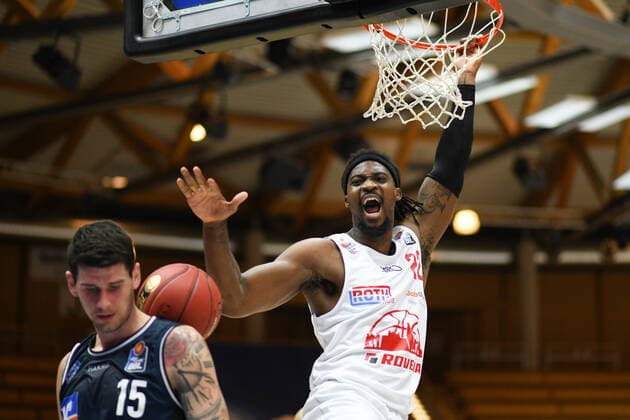Chad Brown Giessen 46ers cheers over a basket, GER, HAKRO Merlins Crailsheim vs JobStairs Giessen 46ers, 27 03 2021, 25 Spieltag easycredit Basketball Bundesliga, Spielzeit 2020 2021 GER, HAKRO Merlins Crailsheim vs JobStairs Giessen 46ers, 27 03 2021, 25 Spieltag easycredit Basketball Bundesliga, Spielzeit 2020 2021 Crailsheim Copyright: xEibnerxPressefoto MichaelxMemmlerx EP_MMR