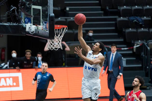 easyCredit Basketball Bundesliga, Hamburg, 27 03 2021 easyCredit Basketball Bundesliga, Hamburg Towers vs FC Bayern Muenchen Basketball, Kameron Taylor 7 Hamburg Towers Copyright: xBEAUTIFULxSPORTS Mohwinkelx