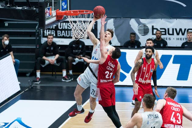 easyCredit Basketball Bundesliga, Hamburg, 27 03 2021 easyCredit Basketball Bundesliga, Hamburg Towers vs FC Bayern Muenchen Basketball, Justus Hollatz 21 Hamburg Towers Copyright: xBEAUTIFULxSPORTS Mohwinkelx