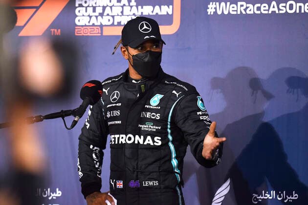 HAMILTON Lewis Mercedes AMG F1 Team FIA Formula 1 Season 2021 in Bahrain 2 Day Qualifying On 27 03 2021 Bahrain International Circuit As Sachir